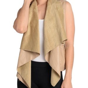Faux Leather and suede vest